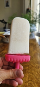 coconut healthy ice lollies with lime zest